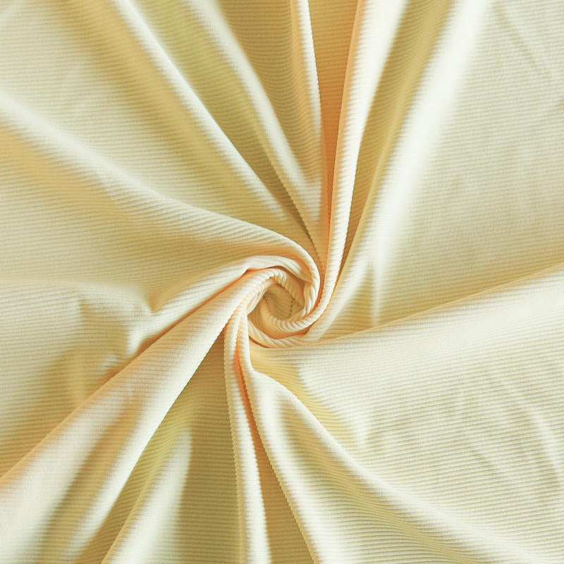 Swim Knit Nylon Spandex Micro Mini Ribbed Pale Banana