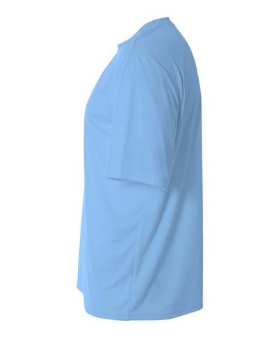 A4 NB3142 Youth Cooling Performance Crew Micro Poly Interlock Fabric - Light Blue, Moisture Wicking, 44+ UPF (1 Piece)