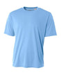 A4 NB3142 Youth Cooling Performance Crew Micro Poly Interlock Fabric - Light Blue, Moisture Wicking, 44+ UPF (1 Piece)