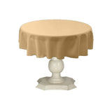 Tablecloth Dull Bridal Satin Fabric - Solid Color, 58" Round (1 Piece)