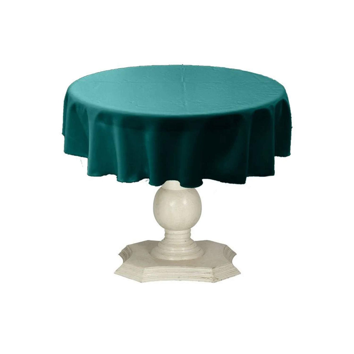Tablecloth Dull Bridal Satin Fabric - Solid Color, 42" Round (1 Piece)
