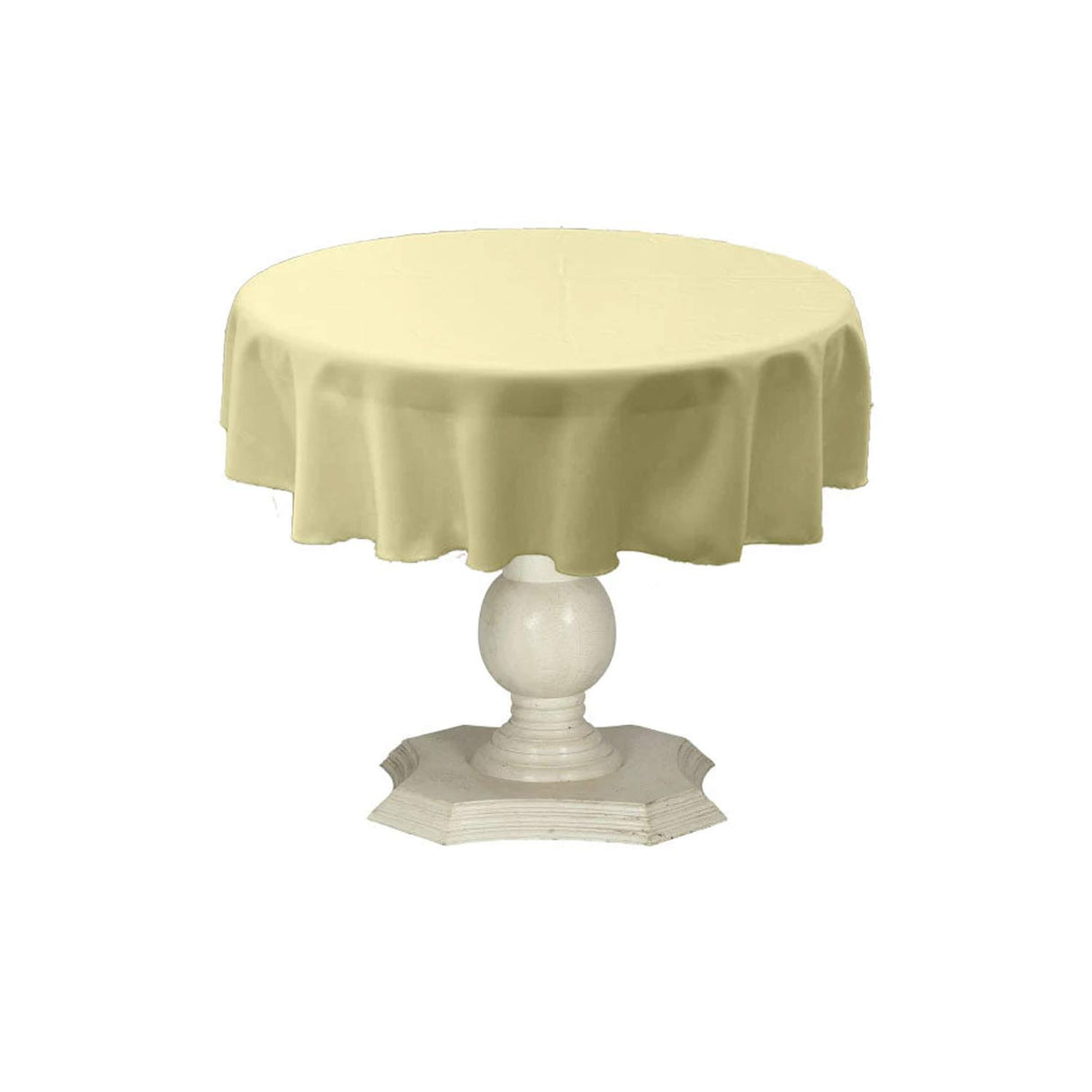 Tablecloth Dull Bridal Satin Fabric - Solid Color, 42" Round (1 Piece)