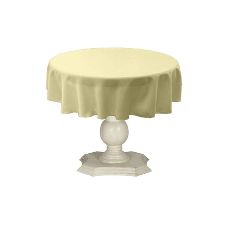 Tablecloth Dull Bridal Satin Fabric - Solid Color, 45" Round (1 Piece)