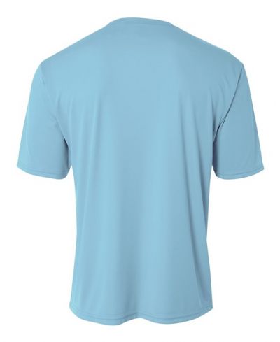A4 NB3142 Youth Cooling Performance Crew Micro Poly Interlock Fabric - Light Blue, Moisture Wicking, 44+ UPF (1 Piece)