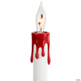 Lighted Flickering Candle Halloween Pathway Marker Lights - 4' Black Wire - 5ct