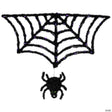 Lighted Spider and Web Halloween Decoration - 36" - Black - Purple LED Lights