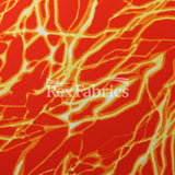 Lightning Bolt Nylon Spandex Fabric - Multi-Color Lightning Bolt Print, 58/60" Width (1 Yard)