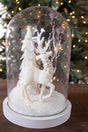 Glass Light Up Reindeer Cloche