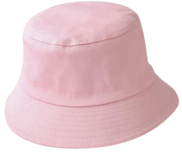Bucket Hats Cotton Fabric - Light Pink, 56-58CM Head Size (1 Unit)