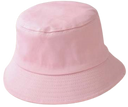 Bucket Hats Cotton Fabric - Light Pink, 56-58CM Head Size (1 Unit)