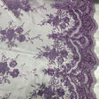 Lilac Sequin Lace Fabric - Embroidered Mesh, Lilac