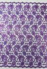 Metallic Floral Lace Design Embroidered Polyester Fabric - Floral Lace, 54" Width (1 Yard)