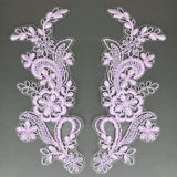 Beaded Corded Floral Lace Applique
