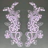 Beaded Corded Floral Lace Applique