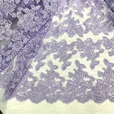Corded Bridal Lace Embroidered Net Mesh