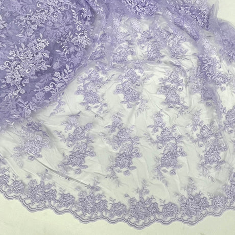 Corded Floral Lace Fabric 53" Wide