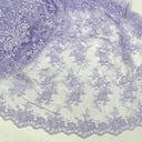 Corded Floral Lace Fabric - Scalloped Edges, 53" Width (1 Yard)