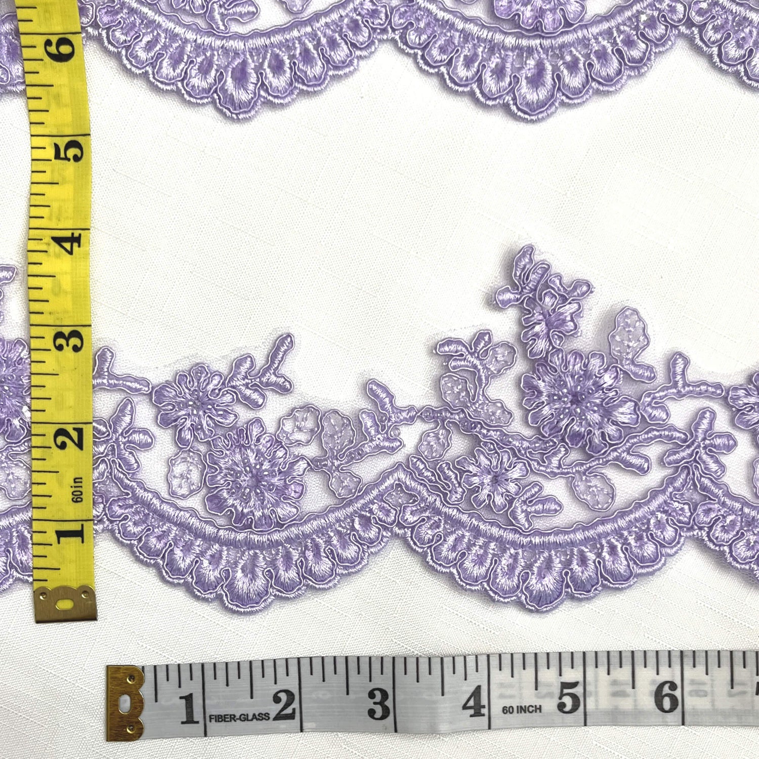 Embroidered Floral Beaded Lace Trim