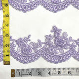 Embroidered Floral Beaded Lace Trim