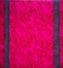 Cotton Barkcloth Lily With Tapa Double Border Fabric