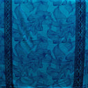 Cotton Barkcloth Lily With Tapa Double Border Fabric