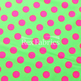 E-Z Dots Matte Nylon Spandex Fabric - Multicolor Polka Dots, 58/60" Width (1 Yard)