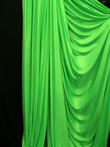Low Stretch Lime Green Polyester Fabric - Lime Green, 40 Denier Tricot, 108-120" Width (1 Yard)