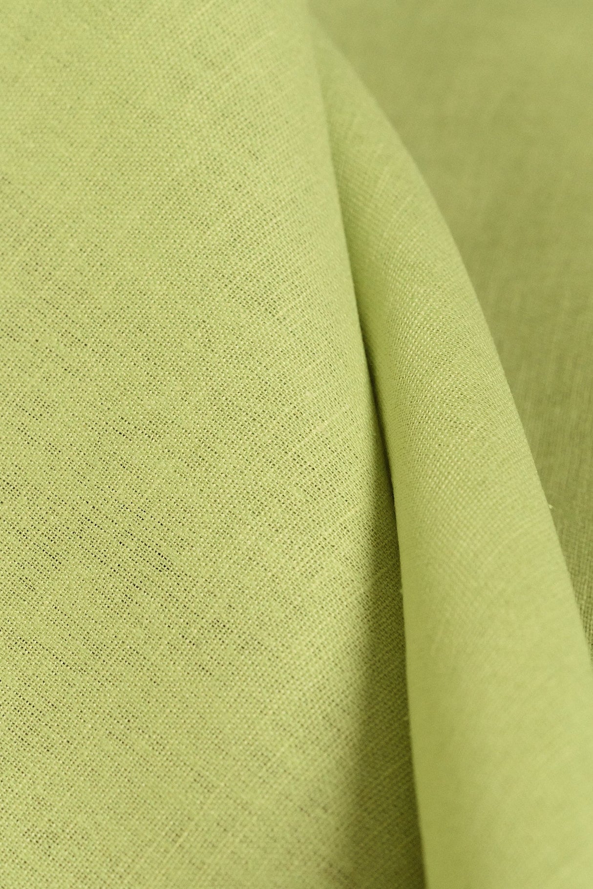 Linen Silk Blend Fabric Lime