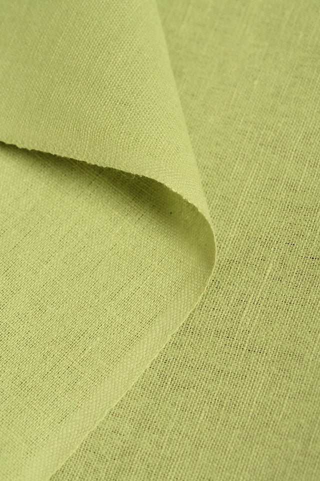 Linen Silk Blend Fabric Lime