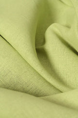 1 Yard Lime Linen Silk Blend Fabric Flat Finish Midweight Woven Fabric 54" Width