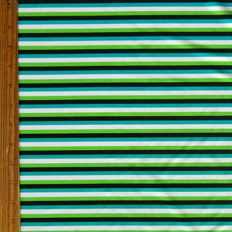 Swim Knit Nylon Spandex Stripe Fabric