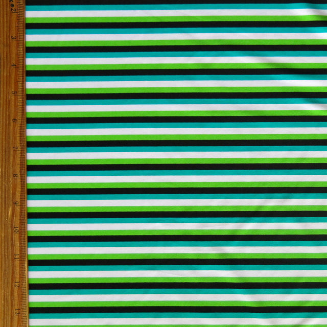 Swim Knit Nylon Spandex Stripe Fabric