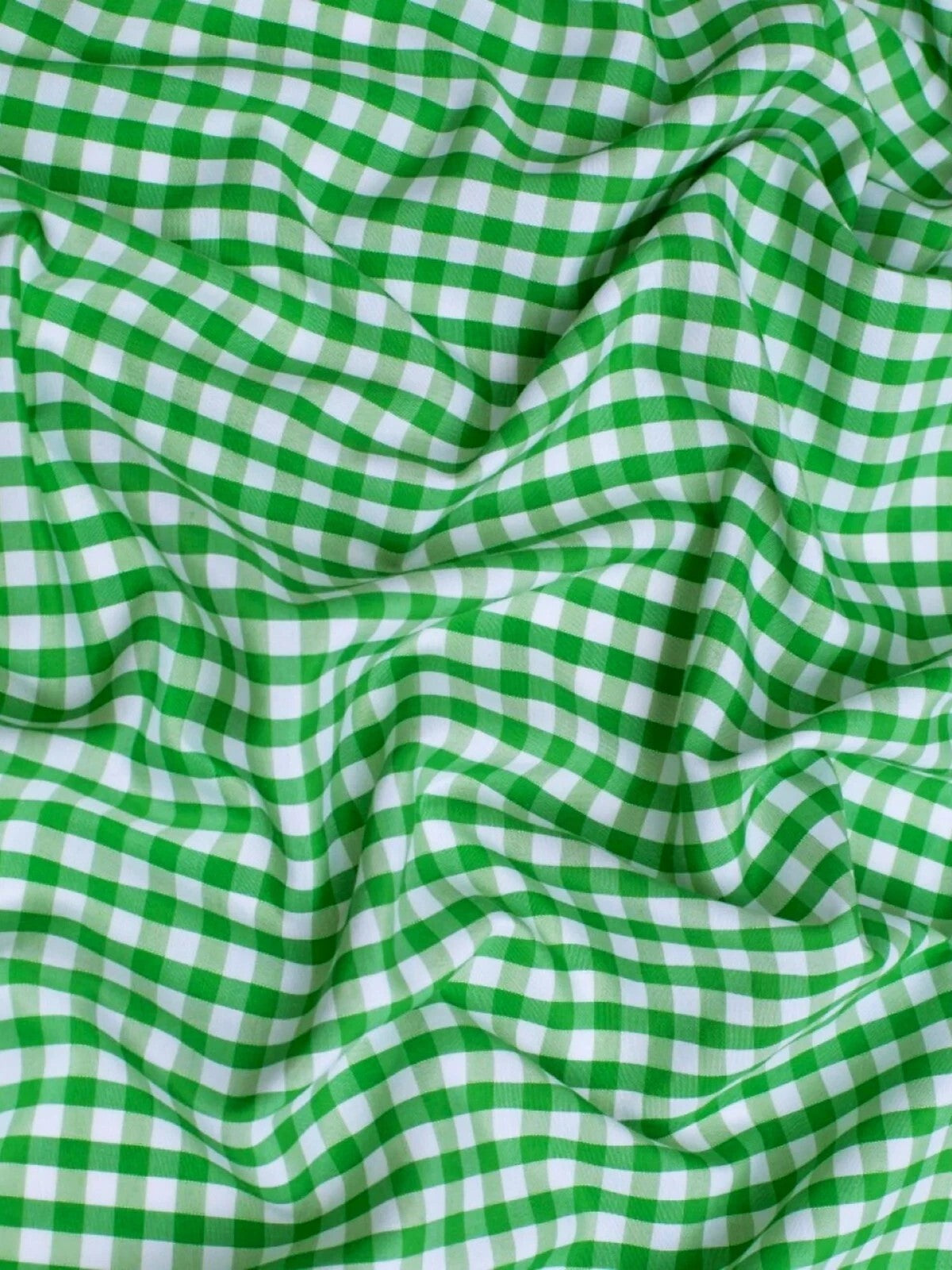 Gingham 1/4" Checkered Poly Cotton Fabric - Checkered Pattern, 57/58" Width (1 Yard)