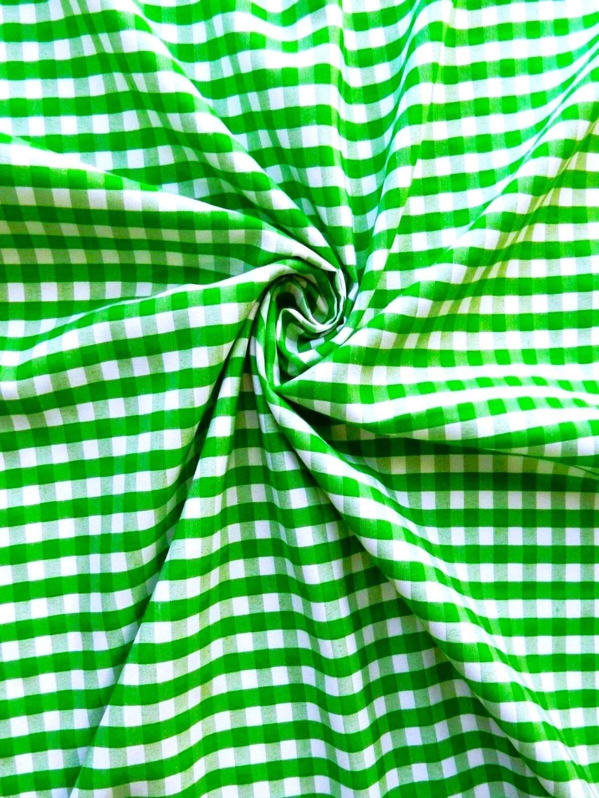 Gingham 1/4" Checkered Poly Cotton Fabric - Checkered Pattern, 57/58" Width (1 Yard)