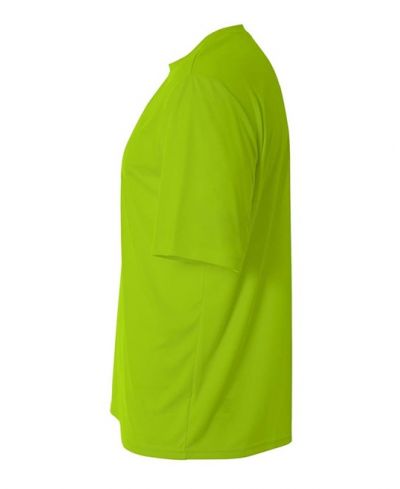 A4 NB3142 Youth Cooling Performance Crew Micro Poly Interlock Fabric - Lime, 44+ UPF, Moisture Wicking, Short Sleeve (1 Unit)