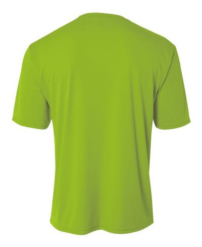 A4 NB3142 Youth Cooling Performance Crew Micro Poly Interlock Fabric - Lime, 44+ UPF, Moisture Wicking, Short Sleeve (1 Unit)