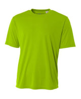 A4 NB3142 Youth Cooling Performance Crew Micro Poly Interlock Fabric - Lime, 44+ UPF, Moisture Wicking, Short Sleeve (1 Unit)
