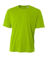 A4 NB3142 Youth Cooling Performance Crew Micro Poly Interlock Fabric - Lime, 44+ UPF, Moisture Wicking, Short Sleeve (1 Unit)