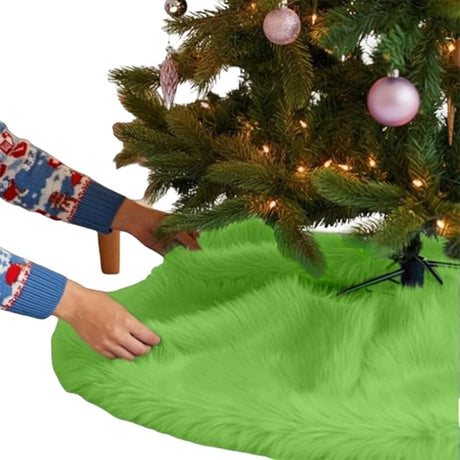 Faux Fur Christmas Tree Skirt 60 Inch
