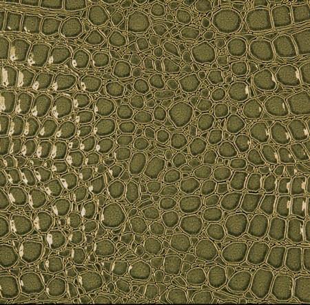 Olive Vinyl Crocodile, 55″ Inches Wide,