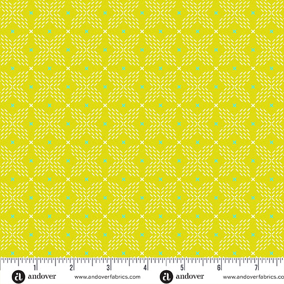 Cotton Fabric Limeaid Double Crossed Color Pop Playground 44/45"