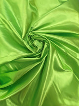 Lime Bridal Satin Fabric - Lime, 58"-60" Width (1 Yard)
