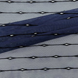 Flocked Stretch Mesh Navy Black