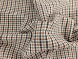 Linen Cotton Gingham Black Olive Brown