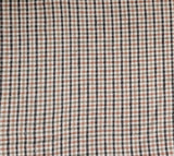 Linen Cotton Gingham Black Olive Brown