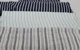 Linen Jersey White Light Blue Stripe