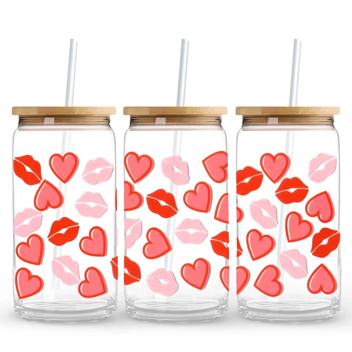 UV DTF Wrap - Lips & Hearts (9.7" x4.3")