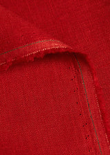 1 Yard Lipstick Pure Linen Fabric, Midweight 5.5 oz Stone Washed Solid Weave 54 Inch