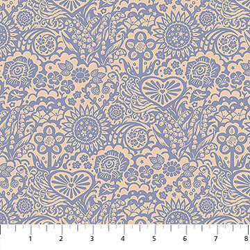 Cotton Fabric Little Heaven Cornflower Yesterday 44/45"