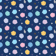 Cotton Fabric Little Shells Navy 44/45"